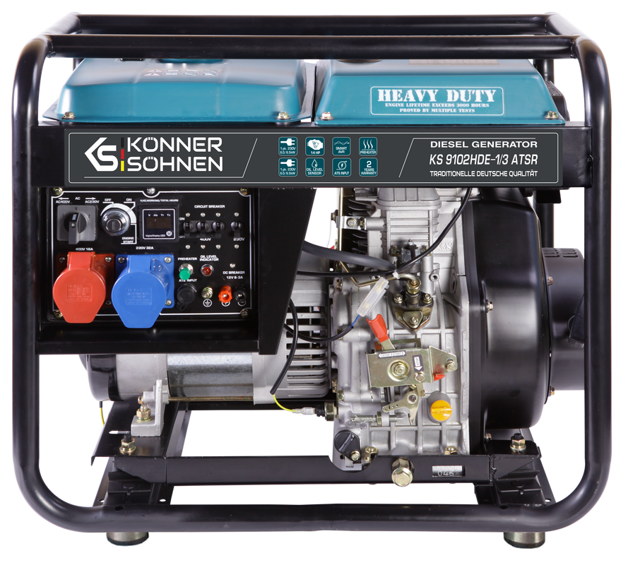 Генератор дизельний KONNER&SOHNEN (KS 9102HDE-1/3 ATSR)